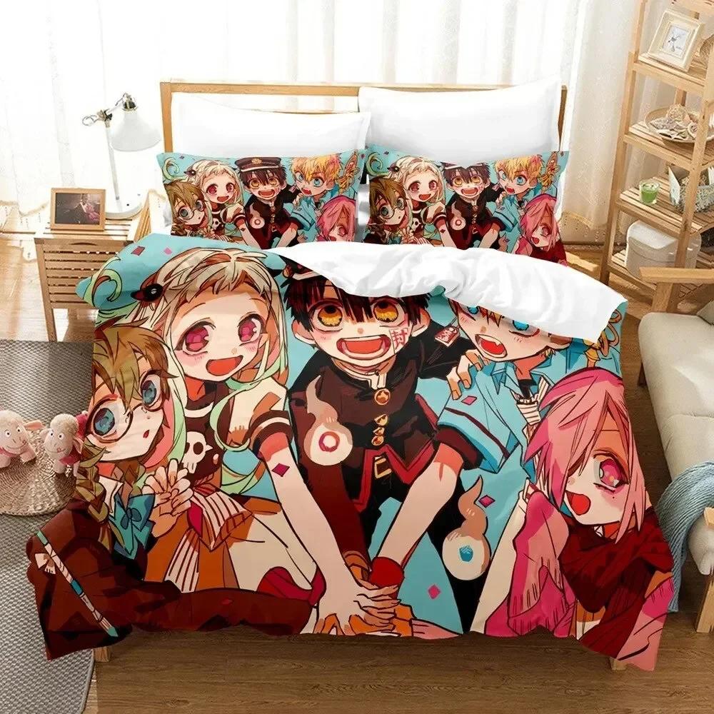 Anime Toilet Bound Hanako-Kun Bedding Set Duvet Cover Sheet Printed Bed Set Pillowcase Full Queen King Size Comforter Bedroom