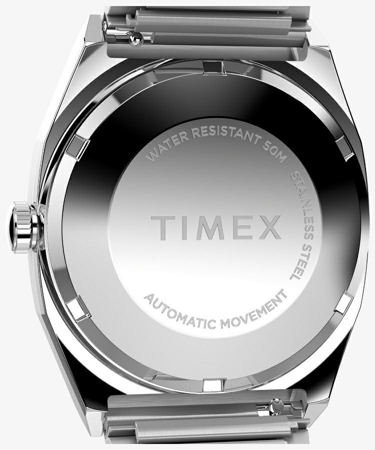 TIMEX TW2Y07300 Orologio Automatico E-Line Quadrante Azzurro Acciaio Inossidabile Giappone Autentico