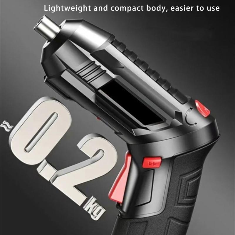 Multifunctional Electric Screwdriver Set, Portable Cordless Power Tool with LED Light for Home