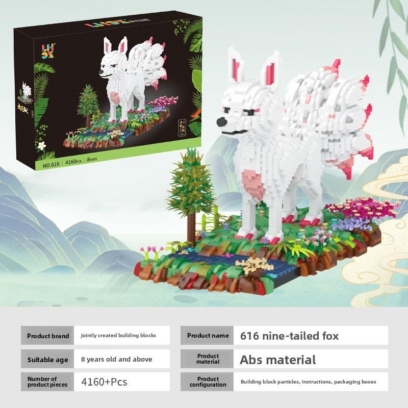 Fox Tailed Nine Assembly Building Blocks With Abs Plastic For Childrens Gift