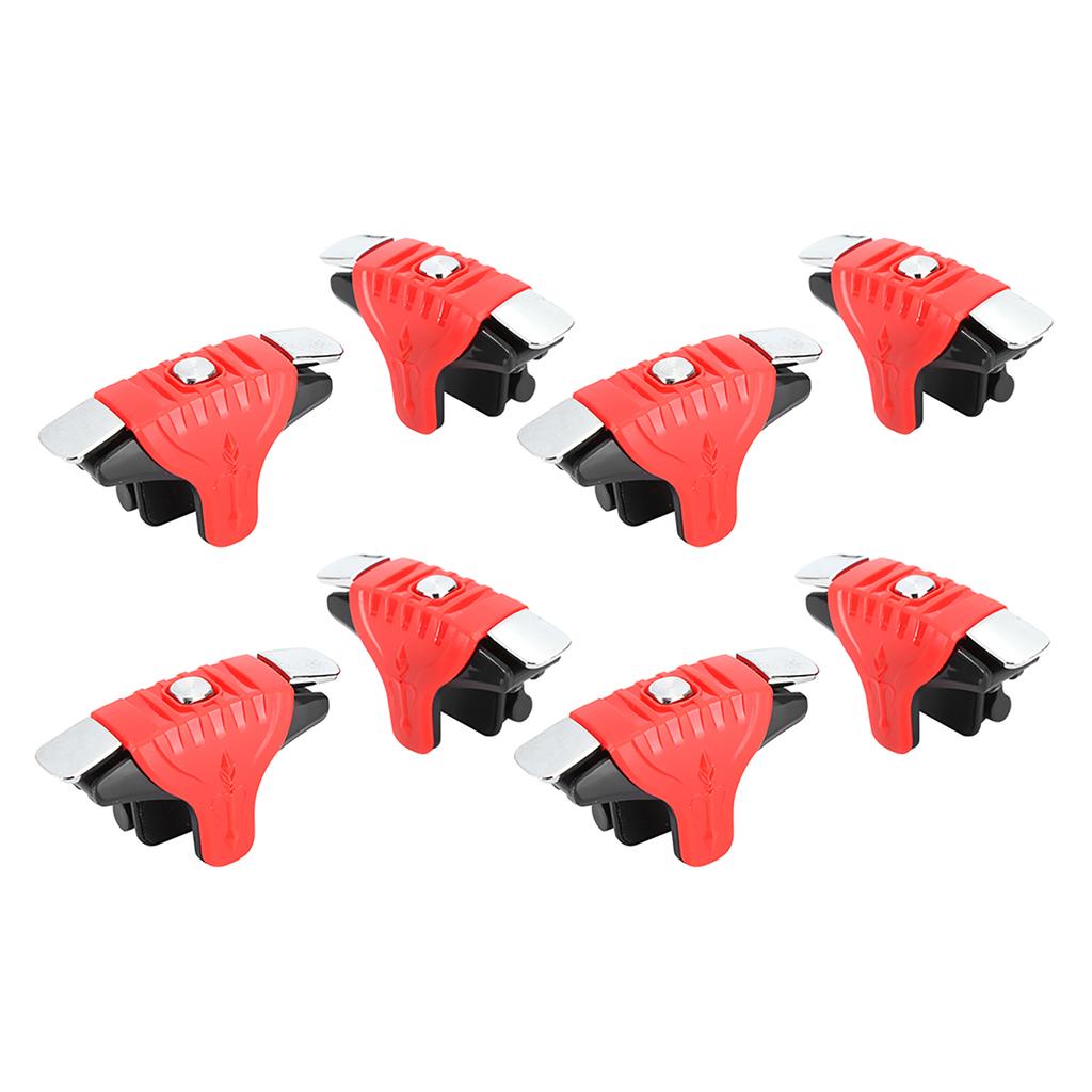 8 Pcs F1 Metal Games Buttons Mobile Shooting Trigger Controller Gamepad for PUBGRed
