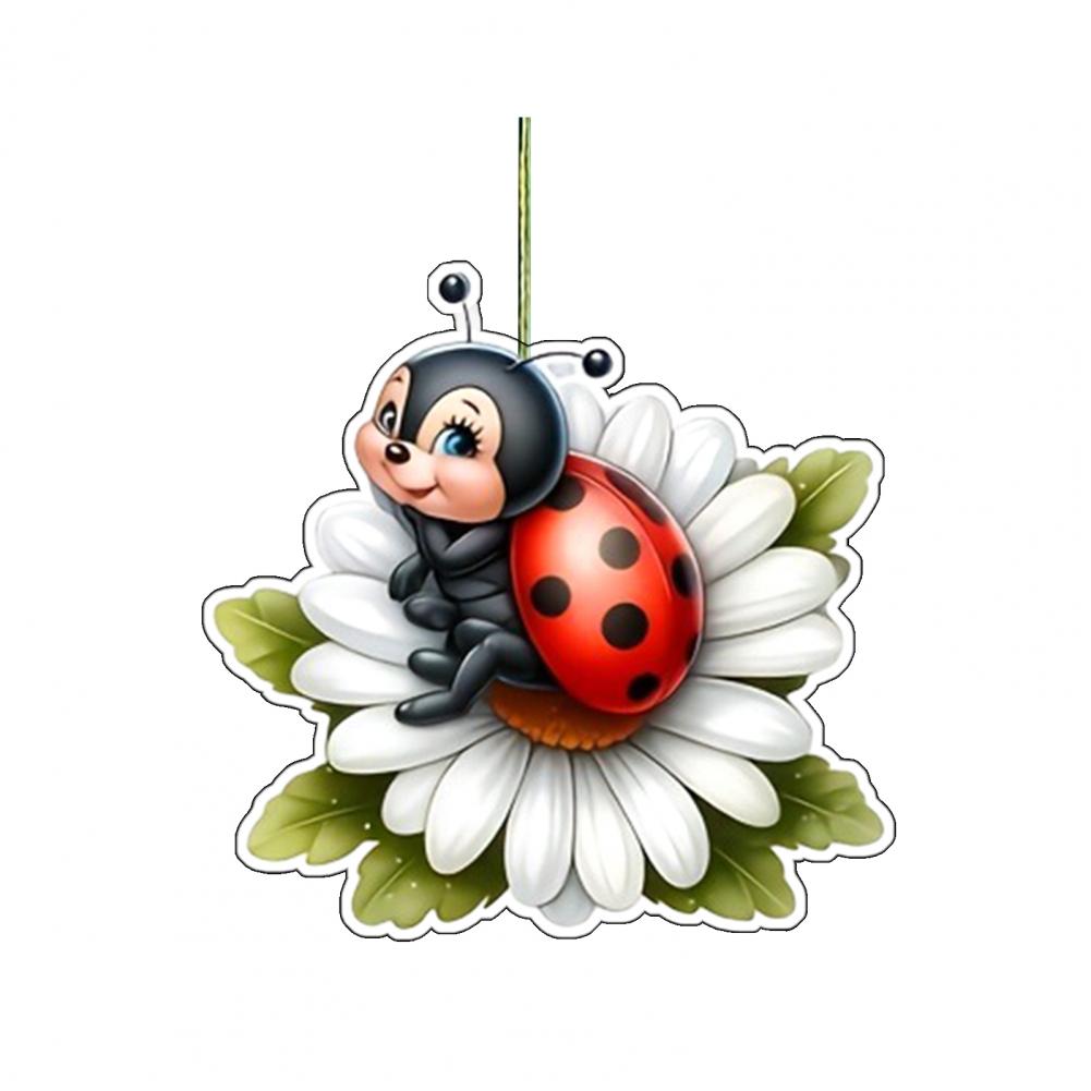 Легкий Декор для Автомобиля Очаровательный Подвеска-Божья Коровка Брелок-Зеркало для Любителей Природы Милый Автомобильный Орнамент Украшение для Дома Подарок для Детей