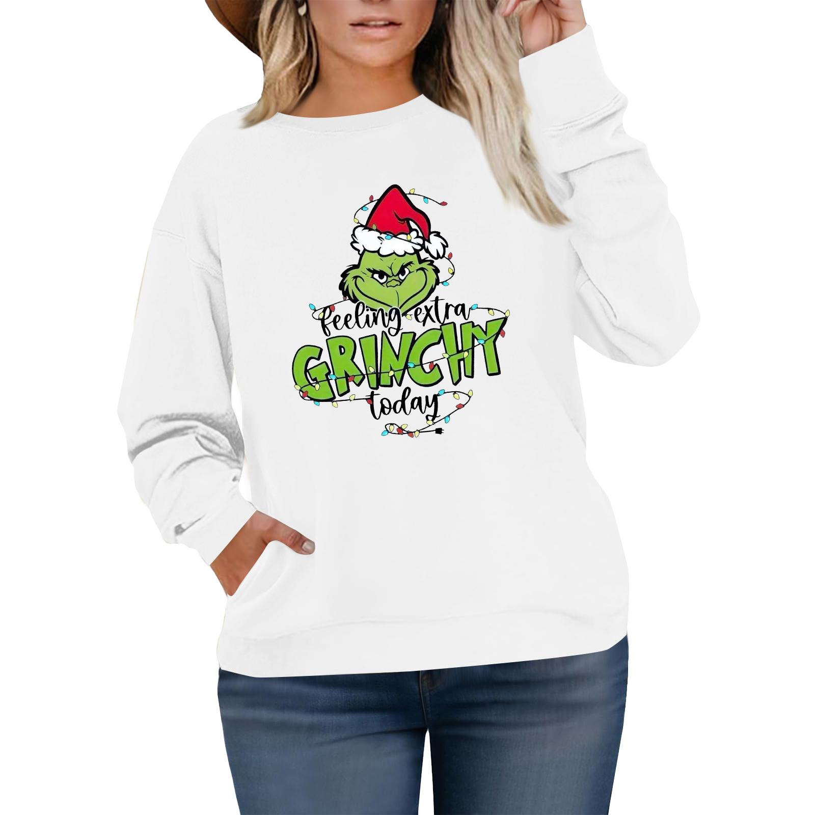 

Женский модный повседневный пуловер большого размера с длинным рукавом и принтом XXXXXL