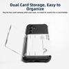 Transparent For MagSafe Card Sleeve Shockproof Wallet Phone Case  For Magnetic Phone