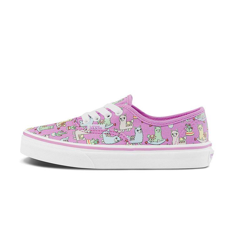 Vans Authentic Canvas Low Top Skate Shoes Pink Kids Sneaker VN0A3UIV30N