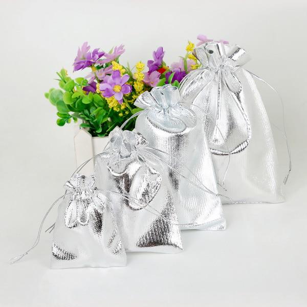 100 Sacchetti In Organza Minicloss 7x9 Cm – Bianchi, Con Coulisse, Per Regali, Gioielli, Bomboniere E Feste