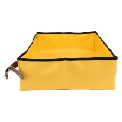 Travel Cat Litter Box Portable Waterproofing Oxford Lining Foldable Litter Box for Camping Hotel Car Outdoor