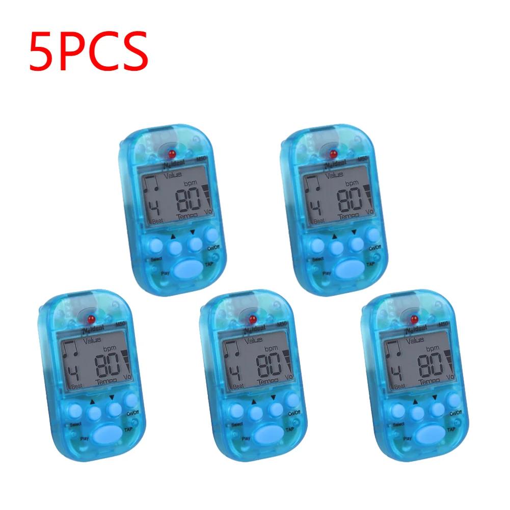 10-1PCS M50 Mini Musical Metronome LCD Clip-on Dual-channel Digital Tuner Metronome Guitar Piano Metronomo Practical Accessories