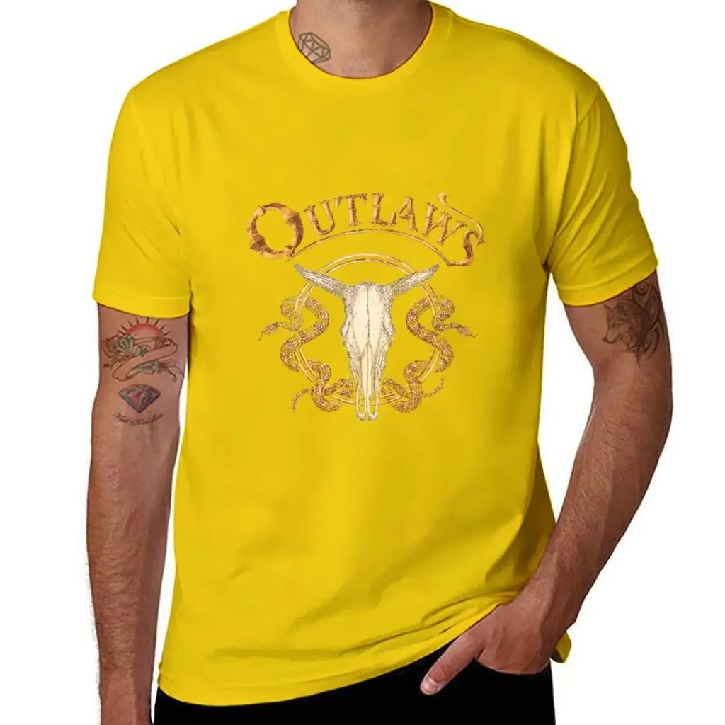 Vintage Clothes Hippie Clothes Unisexs T Shirts The Outlaws Southern Rock Band Hot Selling Black TShirt Oversized Unisex Clothing