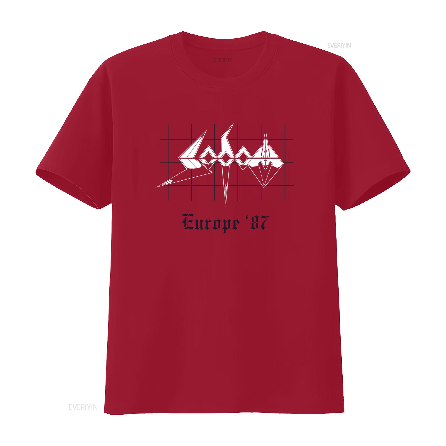 Sodom Europe 1987 Heavy Metal Thrash T shirt Tankard Destruction Kreator NWOBHM Style vintage Washed Breathable S