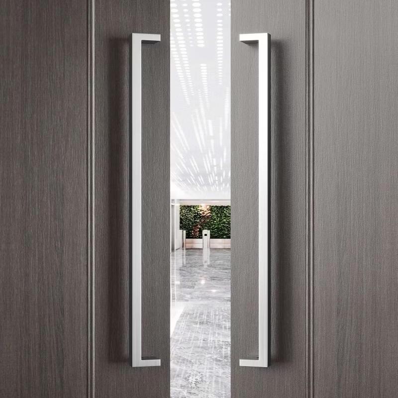 Moderne minimalistische Schiebetür aus gehärtetem Glas