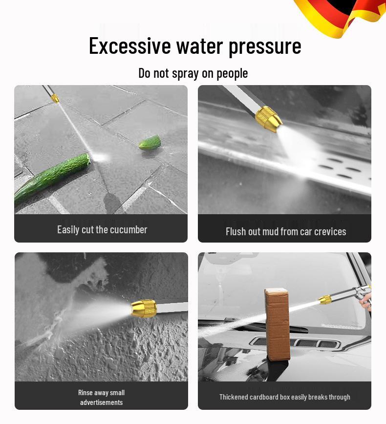 High-Pressure Car Wash Water Gun with Telescopic Hose and Powerful Nozzle for Home Use