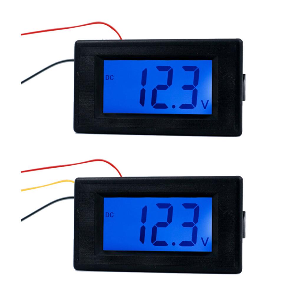 Cheap 430V/0100V 2/3 Line Digital Voltage Meter Blue LCD Backlit
