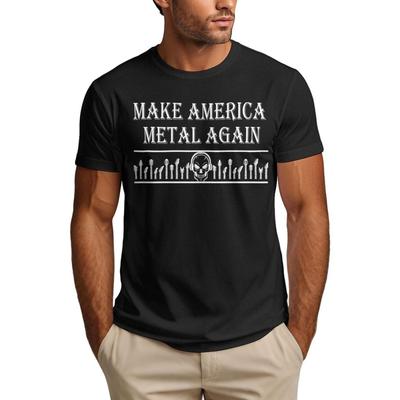 DSCVGBX Make America Metal Again Shirts Ro-Ck Heavy Music Men's T-Shirt