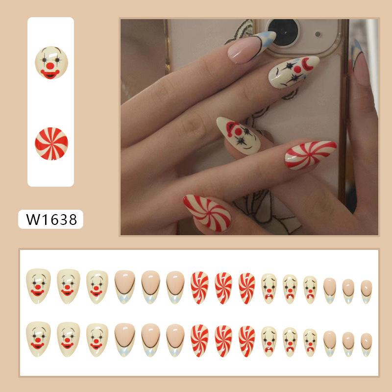 Joker Fake Nail Wearing Nail Magic Removable Nail Patch Circus Nail Patch Nail Patch Nail Patch
