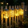 Solar Mason Jar Lid Light 20 Leds Fairy String Lights with Handles for Garden Hanging Lantern Patio Wedding Party (No Jar)
