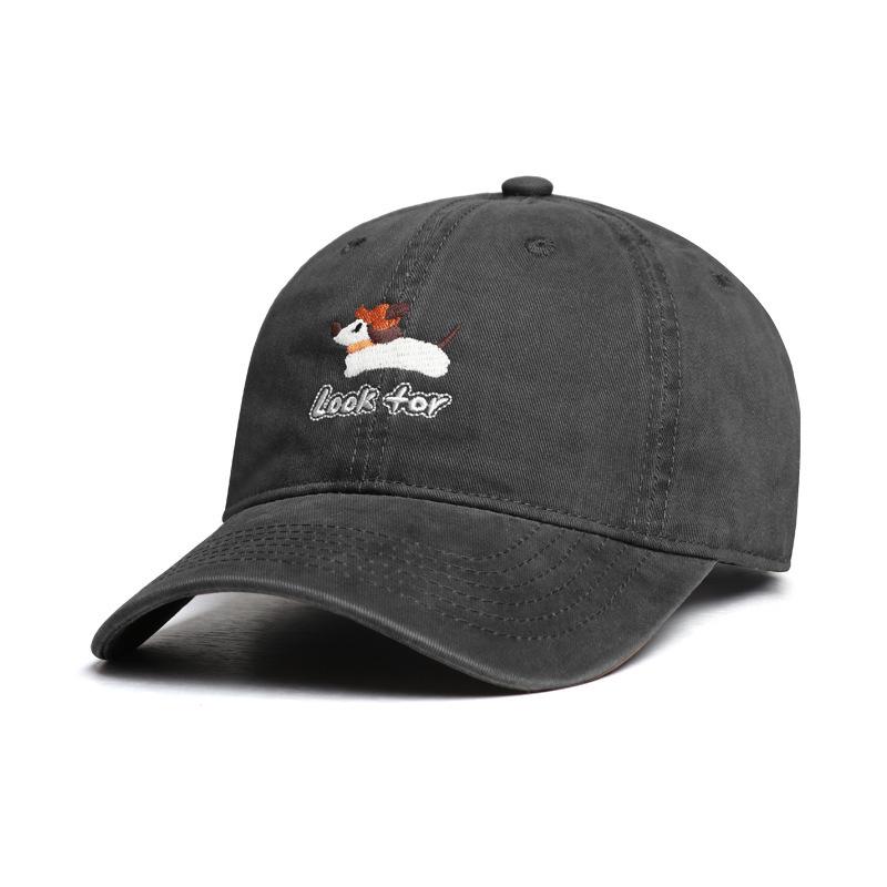 Cute Niche Design Puppy Baseball Cap Children'S Sunshade Leisure Increase And Deepen Large Brim Cap