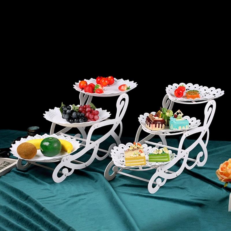 Cake Stand Birthday Cake Rack 3 Tiers Cupcake Display Holder Snacks Fruit Plate Wedding Party Tray Dessert Table Decor