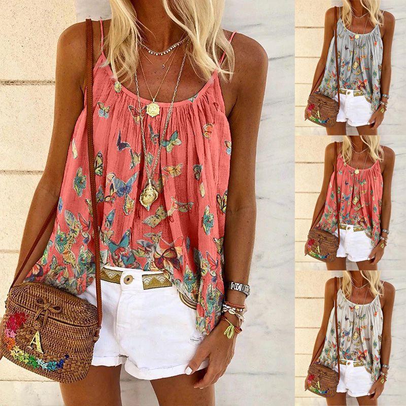 Womens Swing Vest Sleeveless Cami Top Ladies Flared Plus Size Tops Shirt Holiday