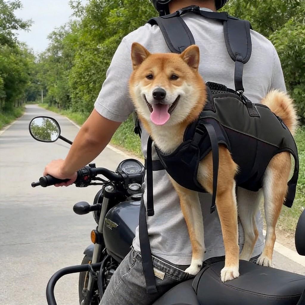 Dog Travel Backpack With Breathable Nylon Material For Small Pets Suitable For Outdoor Adventure