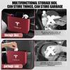 Autocollant de voiture Tesla Boîte de rangement de porte de voiture en cuir Sac poubelle sous le siège arrière Organisateur intérieur Pour Tesla Modèle 3 Modèle S Modèle X Co