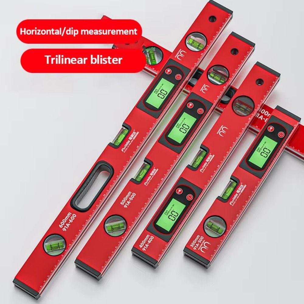 0-90° Range Digital Protractor LED Display Magnetic Level Measuring Ruler  Leveling Tools