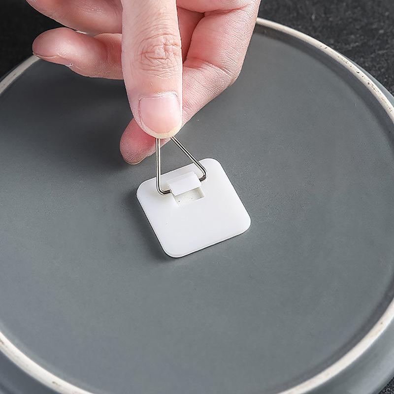 5Pcs Invisible Adhesive Plate Hanger Vertical Plate Holders Portable Wall Dish Hanging Hooks For Home Art Decor Accessories