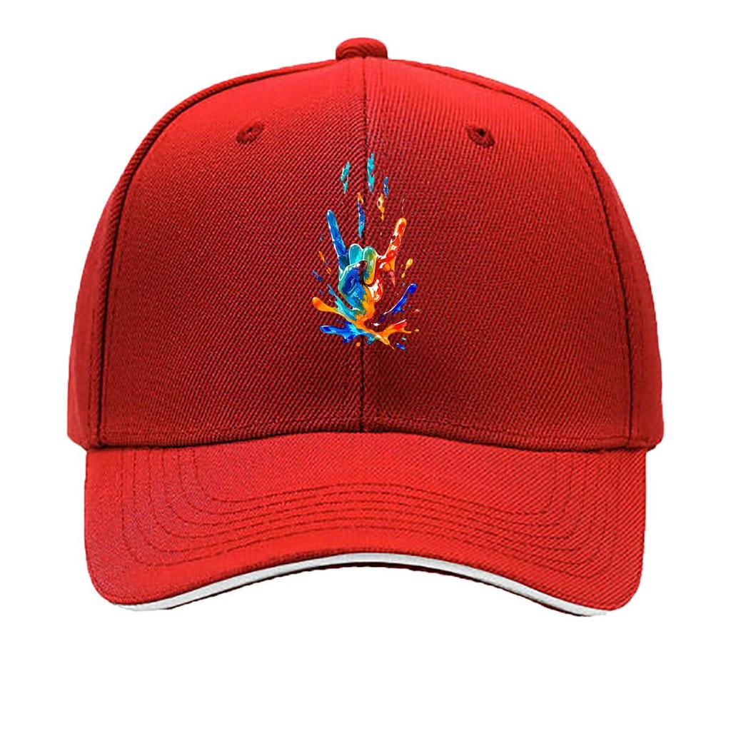 Abstract Liquid Splash Gesture Artwo Sandwich Baseball Cap Sun Cap Outdoor Workouts Hat