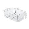 Refrigerator Organizer Tray for Wine and Glasses Plastic Wine Can Shelves with Stackable Glass Storage Racks Cup Storage Rack