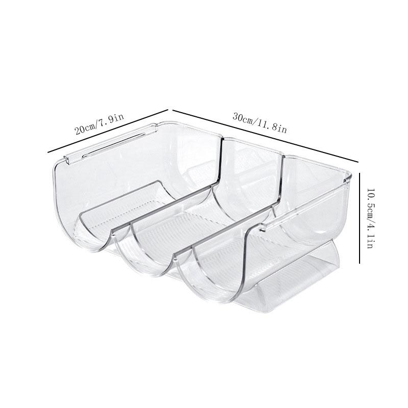 Refrigerator Organizer Tray for Wine and Glasses Plastic Wine Can Shelves with Stackable Glass Storage Racks Cup Storage Rack