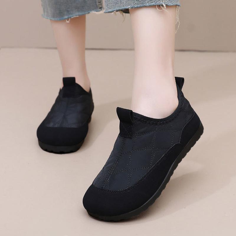 Winterschuhe Damen Baumwollschuhe weiche Sohle bequeme Samtschuhe kältefest und warm Schneestiefel vielseitige lässige kurze Stiefel