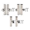 2PCS Tournament Style Boat Fishing Rod Holders Stainless Steel Clamp On Rail Mount Fishing Pole Holders Mounted To Vertical Or H