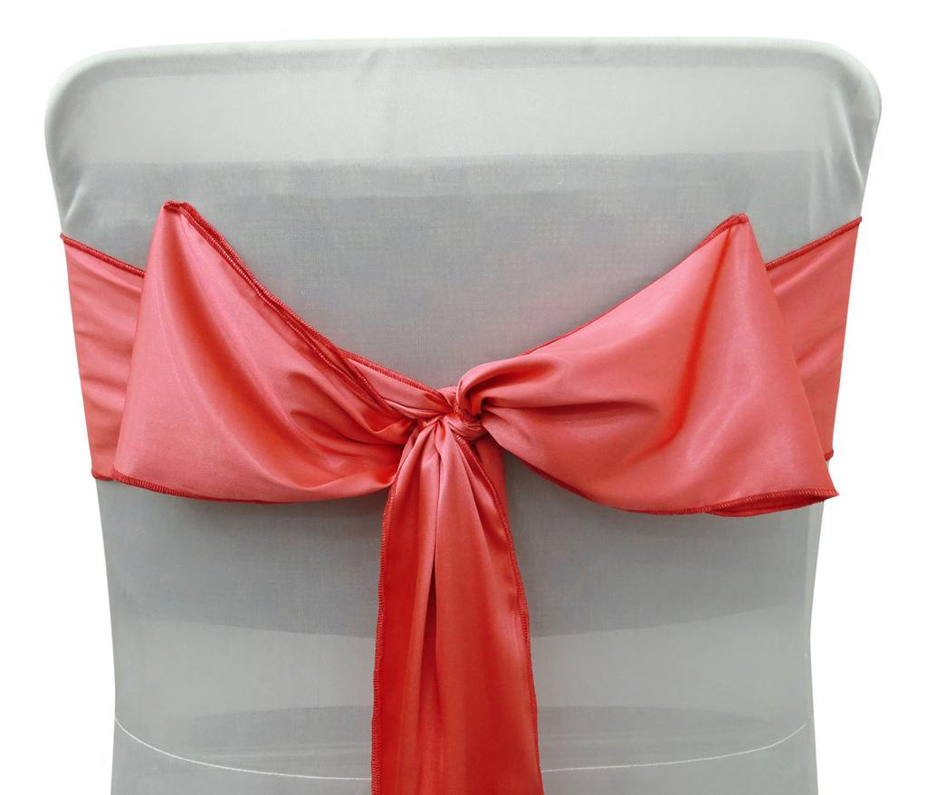 Darling Souvenir Pack Of 75 Satin Chair Sashes Bow Sash For Wedding & Events Supplies Party Decoration Chair Cover Sash - Colors