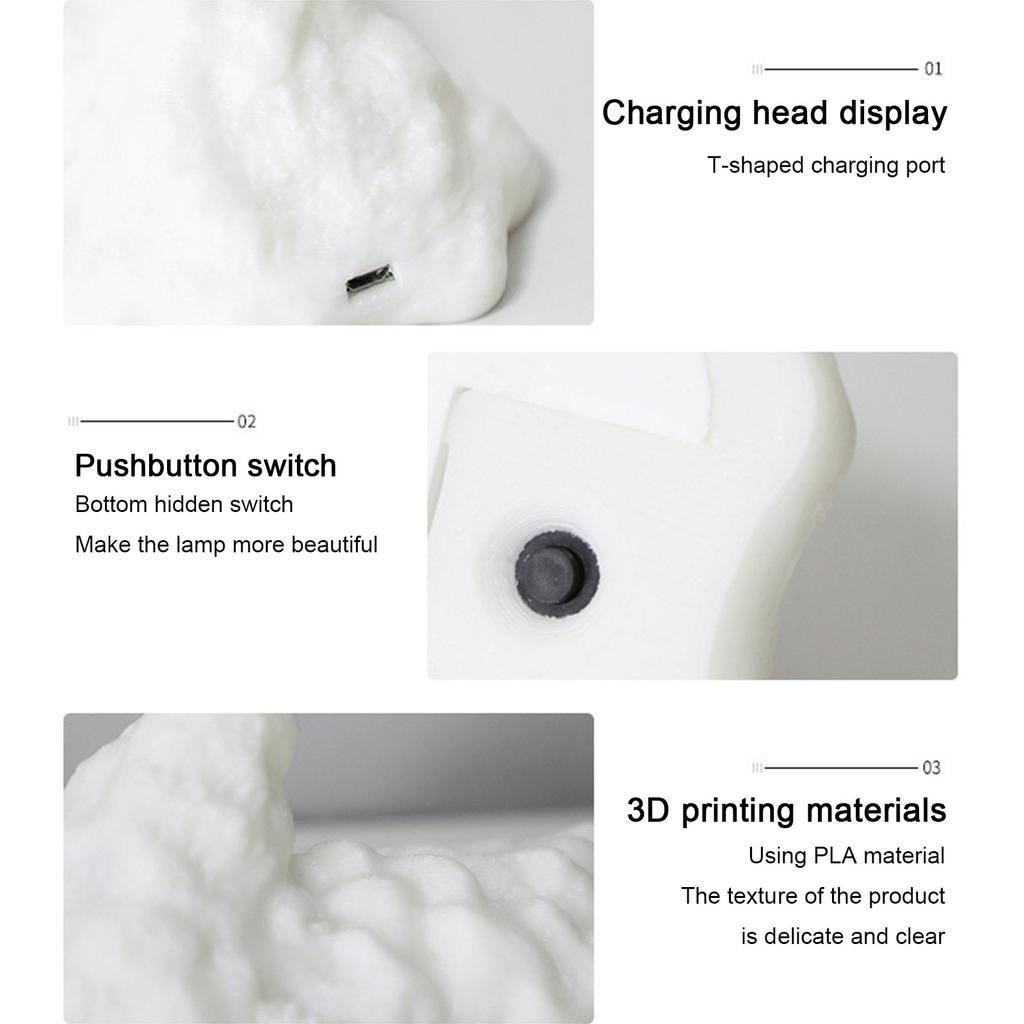 3D Printing Rocket Lights New Exotic Gifts Electronic Creative Products Ornaments Led Night Lights
