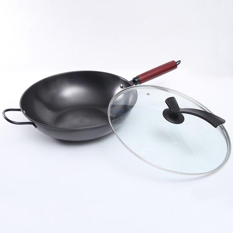 SanJiaoLong XiNuan 32cm Non-Coating Cast Iron Wok