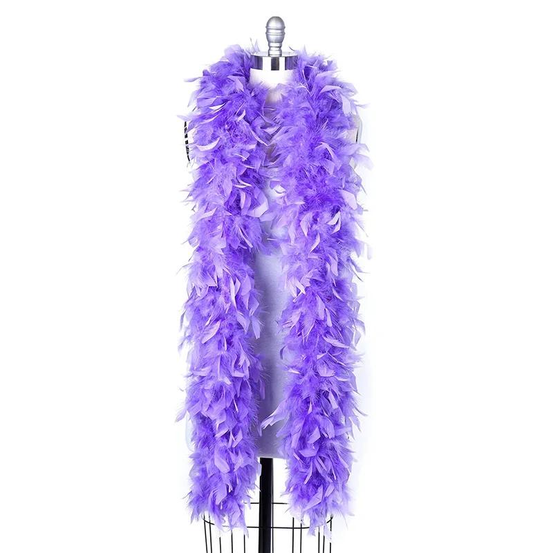 DIY 2 Meters Super Thicken Chandelle Turkey Feathers Boa Trim 80g Scarf/Costume/Party Dress Marabou Feathers for Crafts Boas Plumas