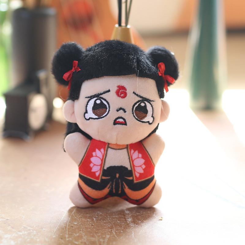 Child Nezha Devils Descends Plush Keychain Collectible Pp Cotton Gift For Fans