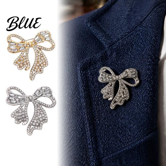 Alloy Brooch Pin Sparkling Rhinestone Bow Brooch Mini Bowknot Shaped Lapel Shape Jewelry Pin Clothing Accessory for Women Girls Minimalist Metal