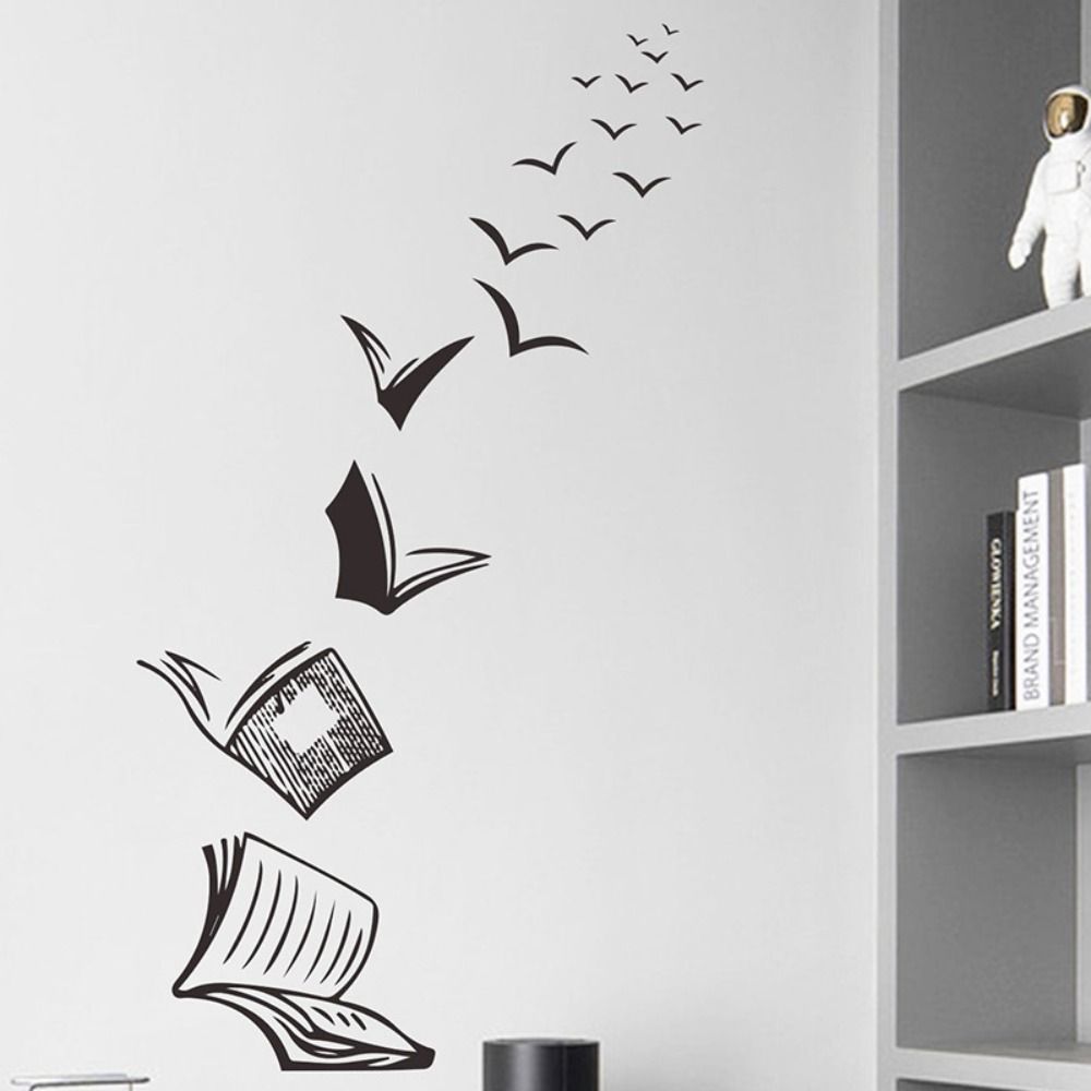 

Наклейка на стену «Книга знаний» Книга «Пословицы» Открытая книга «Летящие птицы» Наклейка на стену «Творческий диван» чёрный