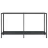 Vidaxl Console Table, Black, 140X35X75.5 Cm, Tempered Glass
