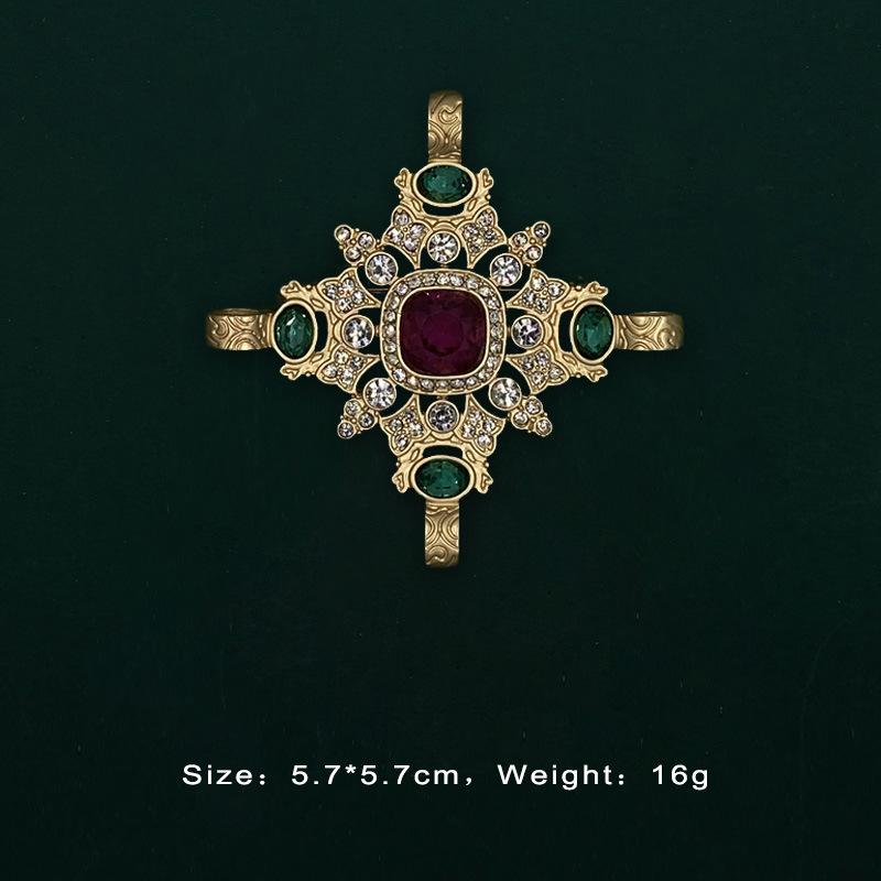 

Барочная винтажная цветная хрустальная жемчужина брошь-булавка драгоценный камень полая геометрическая брошь