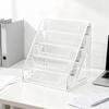Baseball Card Display 5-Tier Acrylic Display Rack Clear Graded Card Shelf For Tabletop Desk Booth Organisation Collectible