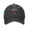 Fireball Cinnamon Whisky Logo Denim Hat Breathable Design Hats Woman Mens Baseball Cap