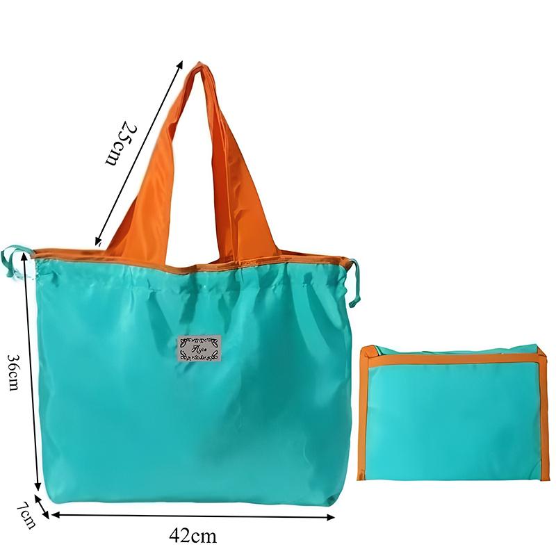 Foldable Shoulder Bag Fashion Waterproof Large Capacity Shopping Bag Storage Bag