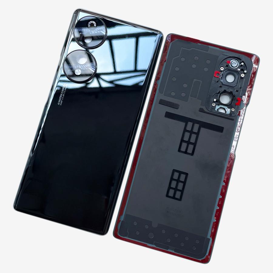 Neues hinteres Akkuabdeckung Gehäuse Tür Für Honor 70 Rückabdeckung Chassis Kameralinse + Klebstoff Smartphone Reparaturteile