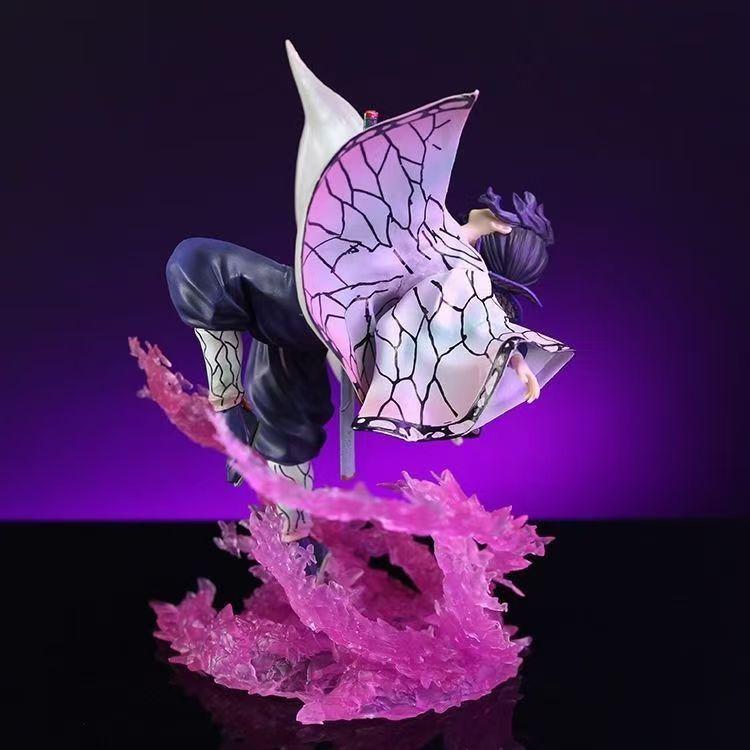 20CM demon slayer ANIPLEX Shinobu Kocho Tanjiro Geisha Collectible Dance Fan Vehicle-mounted Perfect Gift Favorite PVC figures