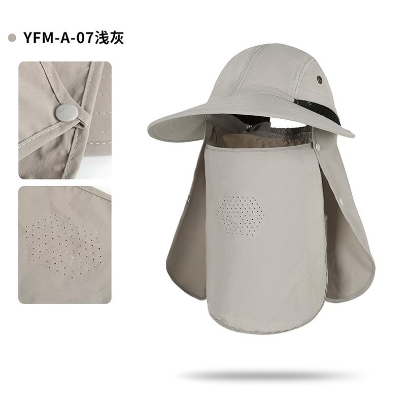 Fishing Hat With Mask Removable Sun Hat Cap Outdoor Sun Protection Wide Brim Camping Hunting Hiking Mask Scarf Hats Waterpeoof Fisherman Hat