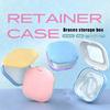 Dental Retainer Box With Mirror Magnetic Aligner Mouth Guard Container Travel Case For Teeth Braces False Denture Storage