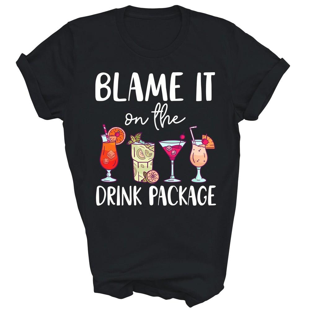 

Смешная футболка унисекс Винись на круизе на пакет напитков Подарок 3XL