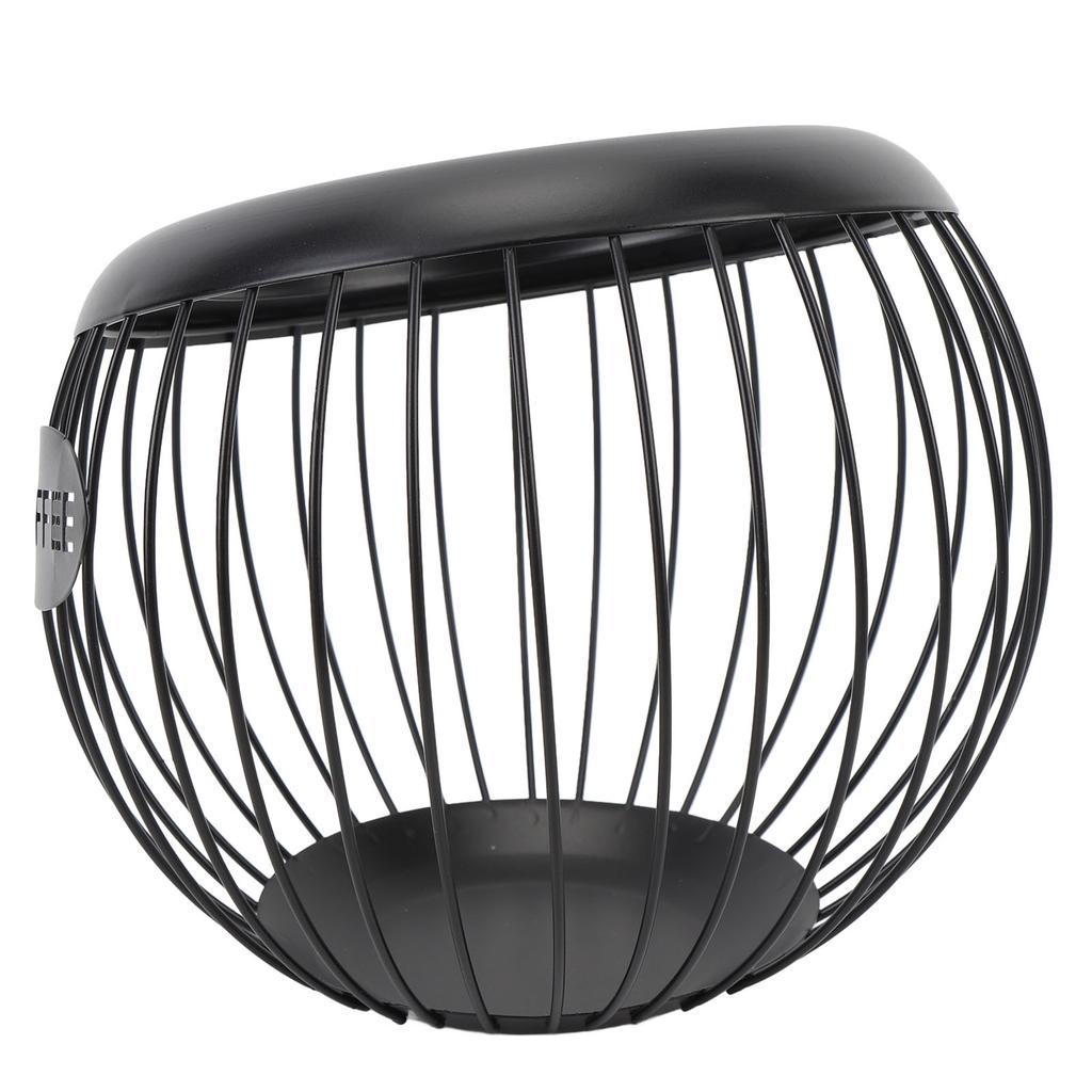Coffee Pod Holder Wire Basket Large Capacity Iron Coffee Pods Storage Basket for Coffee Bar Counter Desktop Black